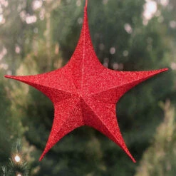 Red Pop-Up Tinsel Star - 80cm 8 Red Pop-Up Tinsel Star - 80cm -Christmas Decor Sales Store XN0158 POP UP TINSEL STAR RED 80CM SOLO 16038.1685939366