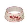 Santa And Reindeer Scene Christmas Tree Skirt Collar - 77cm