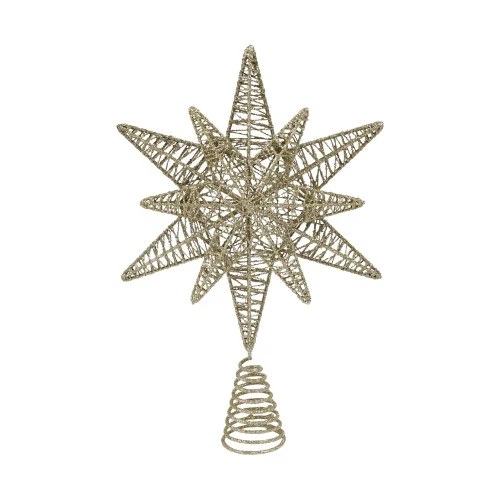 Gold Metal Cotton Moravan Star Topper - 30.5cm 3 Gold Metal Cotton Moravan Star Topper - 30.5cm
