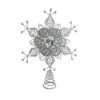 Silver Wire Snowflake Tree Topper - 34cm -Christmas Decor Sales Store XVLYFSI SILVER WIRE SNOWFLAKE TREE TOPPER 34cm 20571.1687921504