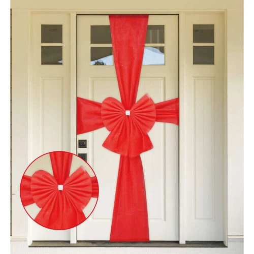 Huge Red Door Bow With Sash 5 Huge Red Door Bow With Sash - Image 3