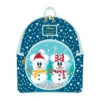 Disney Mickey Mouse Loungefly Snowman Snow Globe Mini Backpack - 27cm