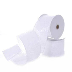 White Glitter Ribbon - 10m