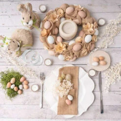 Wreath Easter Eggs Natural - 36cm -Christmas Decor Sales Store apia88mu9 53958.1641046348