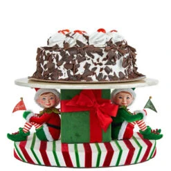 Katherine's Naughty And Nice Cake Stand (Santa's Coming To Town) - 33.5cm -Christmas Decor Sales Store apicecuqb 80573.1641046349