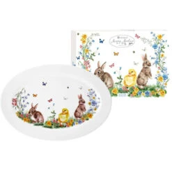 White Morning Meadows Platter - 40cm