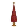 Cherry Red Starlight Sparkle Cone Tree - 43cm -Christmas Decor Sales Store apillgfdp 78355.1641046264