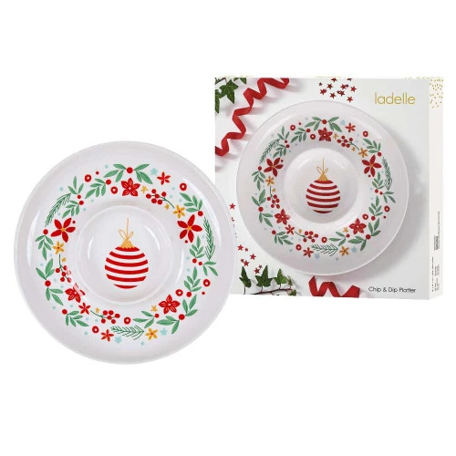 Ladelle Joyful Christmas Chip And Dip Platter - 30.8cm 3 Ladelle Joyful Christmas Chip And Dip Platter - 30.8cm
