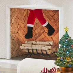 Santa Leg Christmas Kicker - 40cm -Christmas Decor Sales Store apitdg4be 73028.1641046345