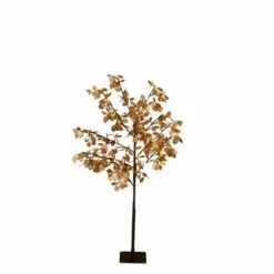 Light Up Gold Lunaria Honesty Tress With 72 Lights - 120cm