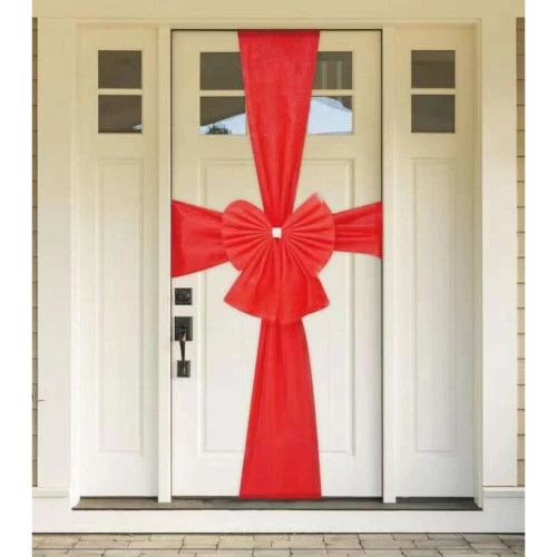 Huge Red Door Bow With Sash 4 Huge Red Door Bow With Sash - Image 2