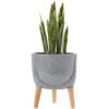 Charcoal Terrazzo Legged Planter Pot - 33cm -Christmas Decor Sales Store apivqmxbk 39648.1641046288