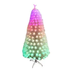 White Iridescent Fibre Optic Christmas Tree - 1.8m