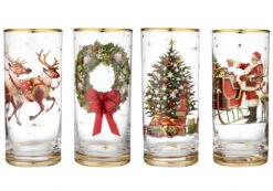 Magic Of Christmas Glass Highball Tumbler (Set Of 4) - 15cm