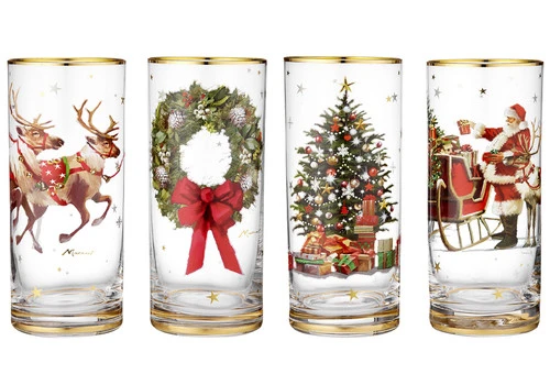 Magic Of Christmas Glass Highball Tumbler (Set Of 4) - 15cm 3 Magic Of Christmas Glass Highball Tumbler (Set Of 4) - 15cm