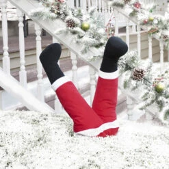 Santa Leg Christmas Kicker - 40cm -Christmas Decor Sales Store apizaltvl 85951.1641046342