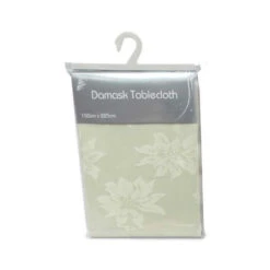 Cream Christmas Damask Table Cloth (150 X 225cm)
